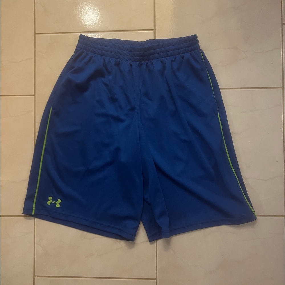 Under Armour Men's Heatgear Loose Fit Blue Athletic Shorts